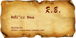 Rácz Bea névjegykártya