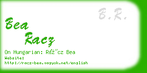 bea racz business card